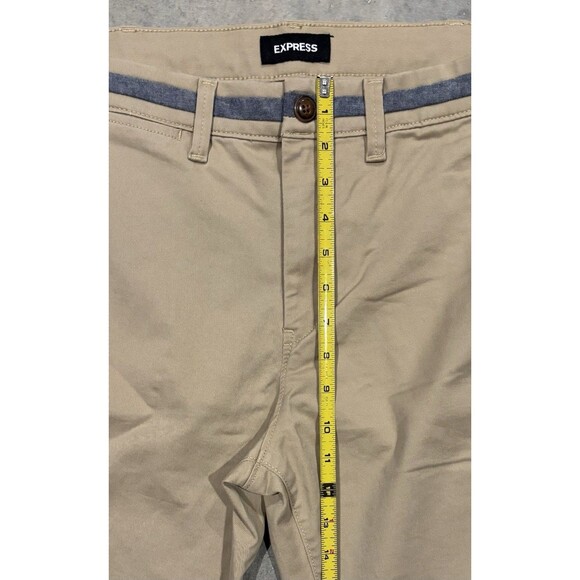 Express Men’s Pants Stretch 365 Comfort Slim Khaki 32x34 - Picture 4 of 7